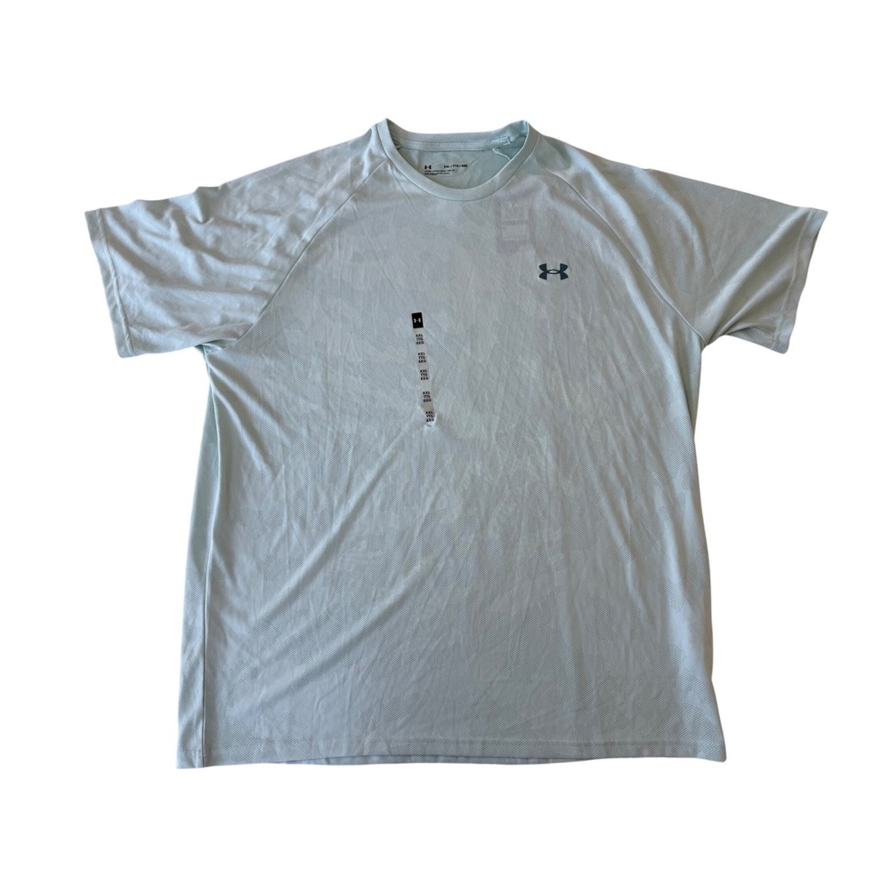 Under Armour T-Shirt Mens XXL Mint Green Loose Fit Mesh Performance Athletic